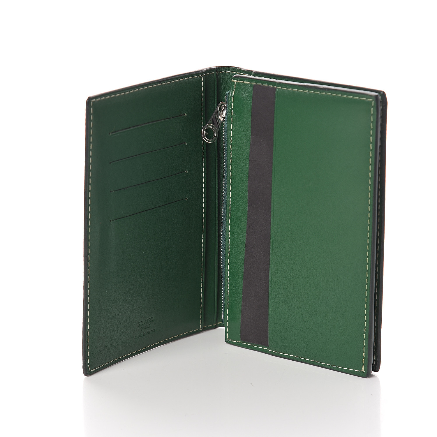 GOYARD Goyardine Pocket Organizer Wallet Green 536158