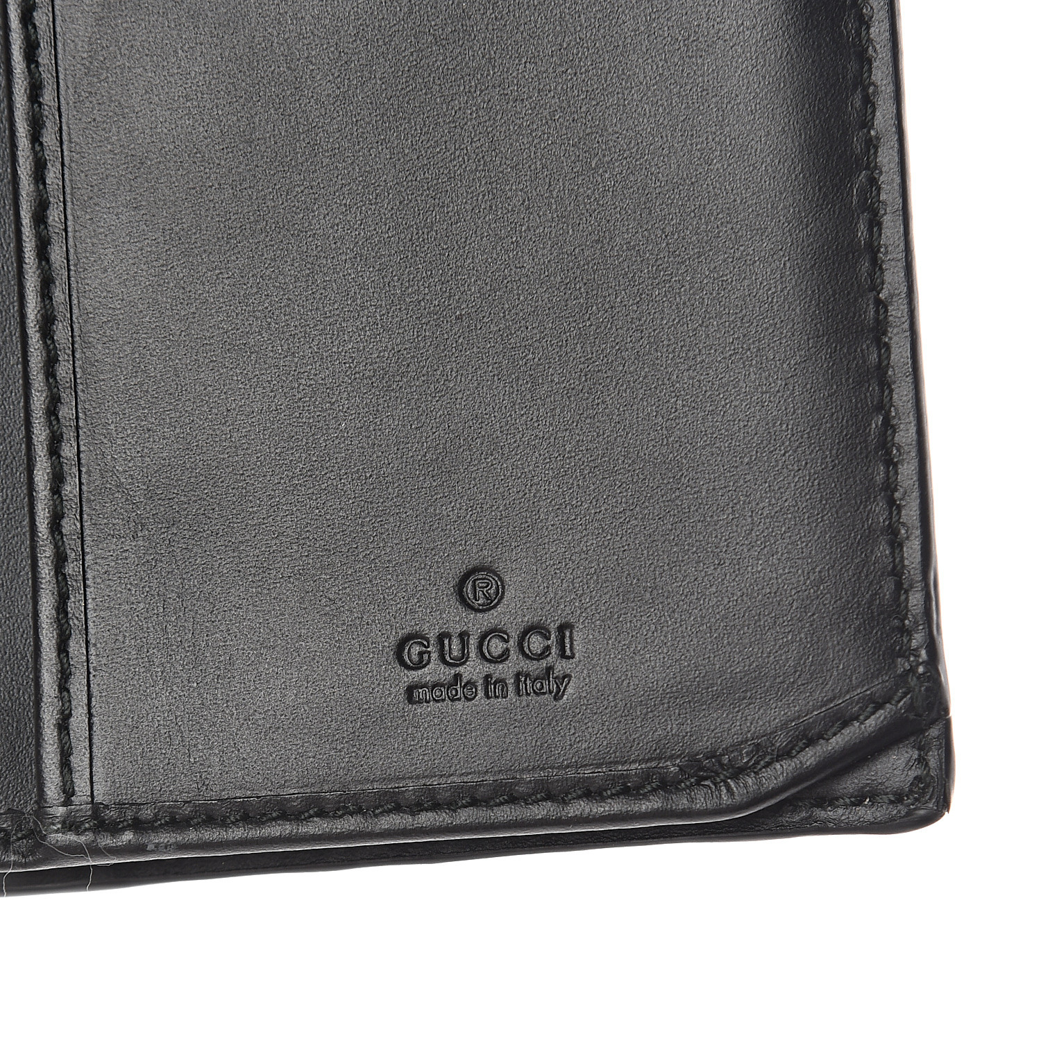 GUCCI Guccissima Long Wallet Black 536266