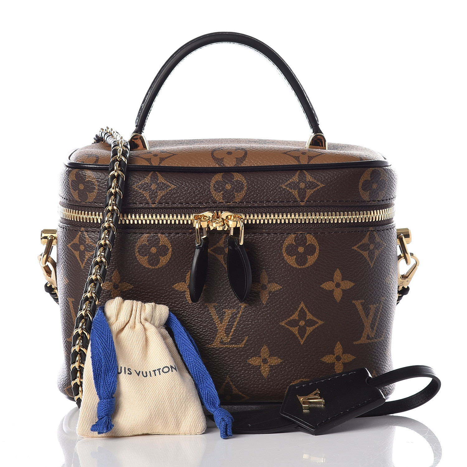 Túi xách Louis Vuitton Vanity Bag PM siêu cấp da bò màu đen size