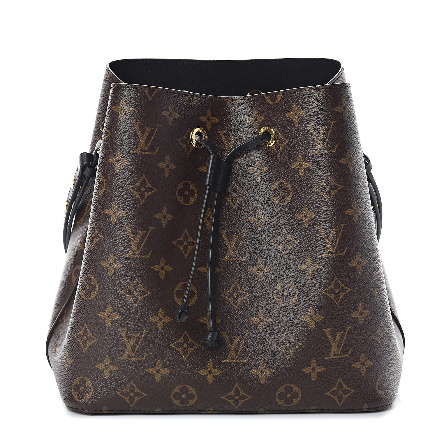 LOUIS VUITTON Monogram Neonoe MM Black 536249