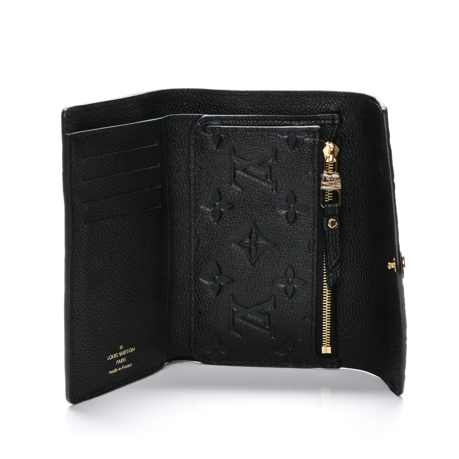 LOUIS VUITTON Empreinte Compact Curieuse Wallet Black 194361