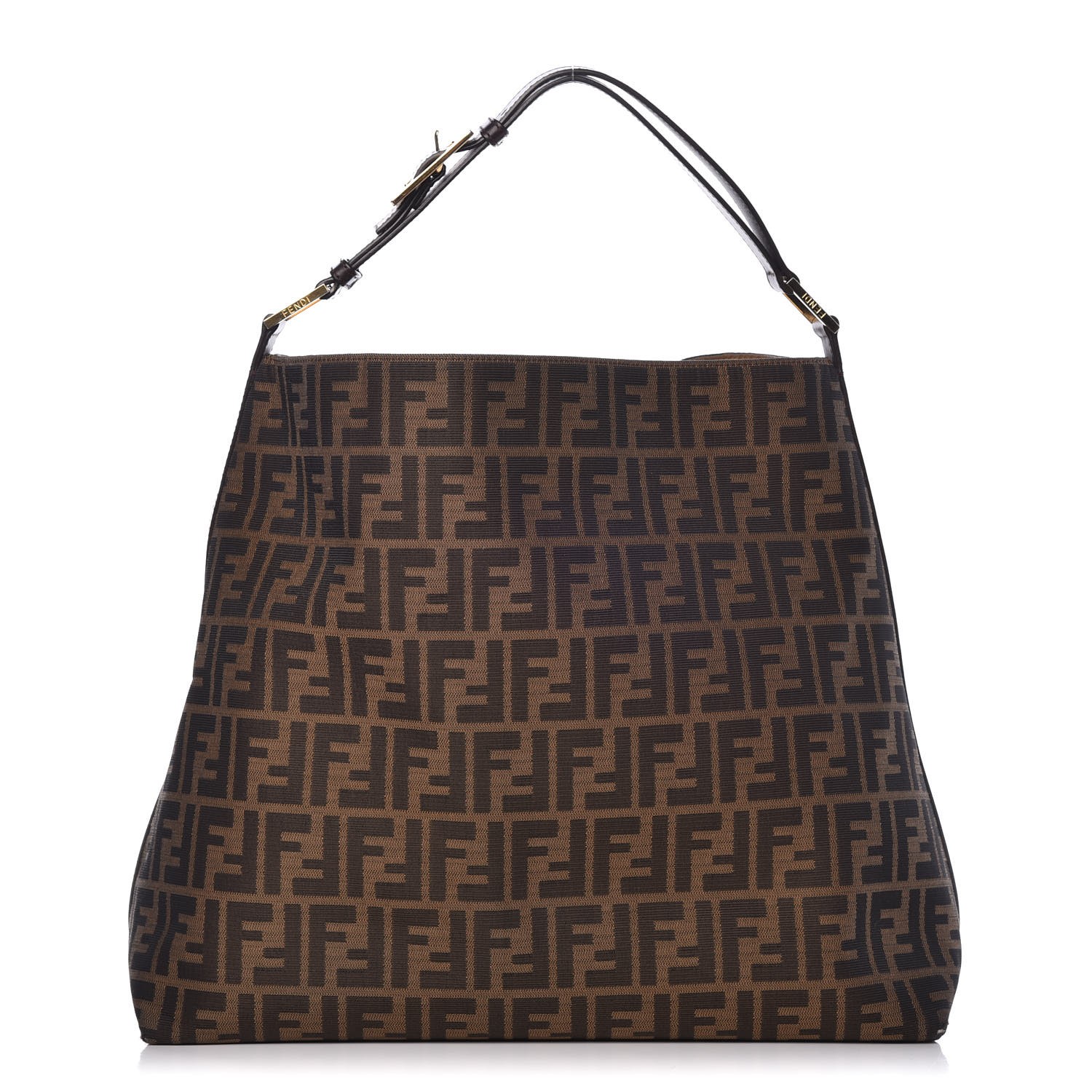 FENDI Zucca Large Hobo Tobacco 341904 