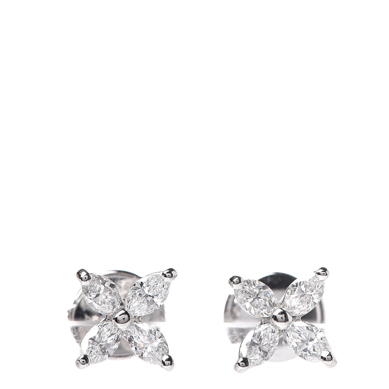 Tiffany Platinum Diamond 64ct Small Victoria Earrings 413633