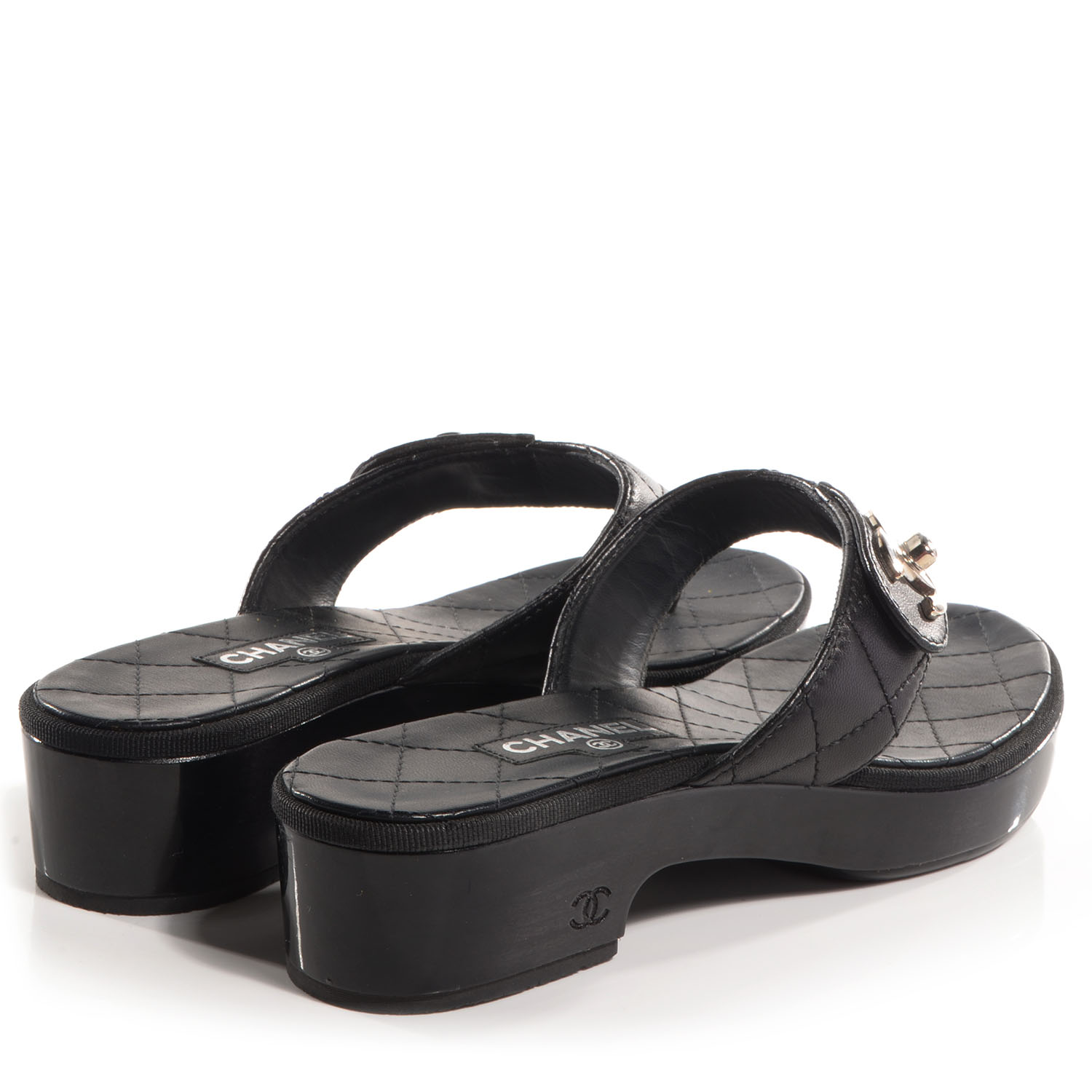 chanel quilted rope sandals