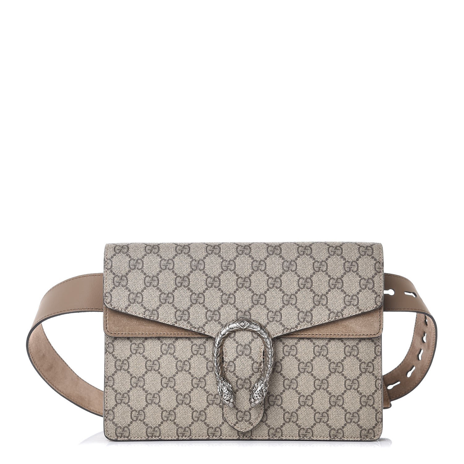 GUCCI GG Supreme Monogram Dionysus Belt Bag Taupe 350973