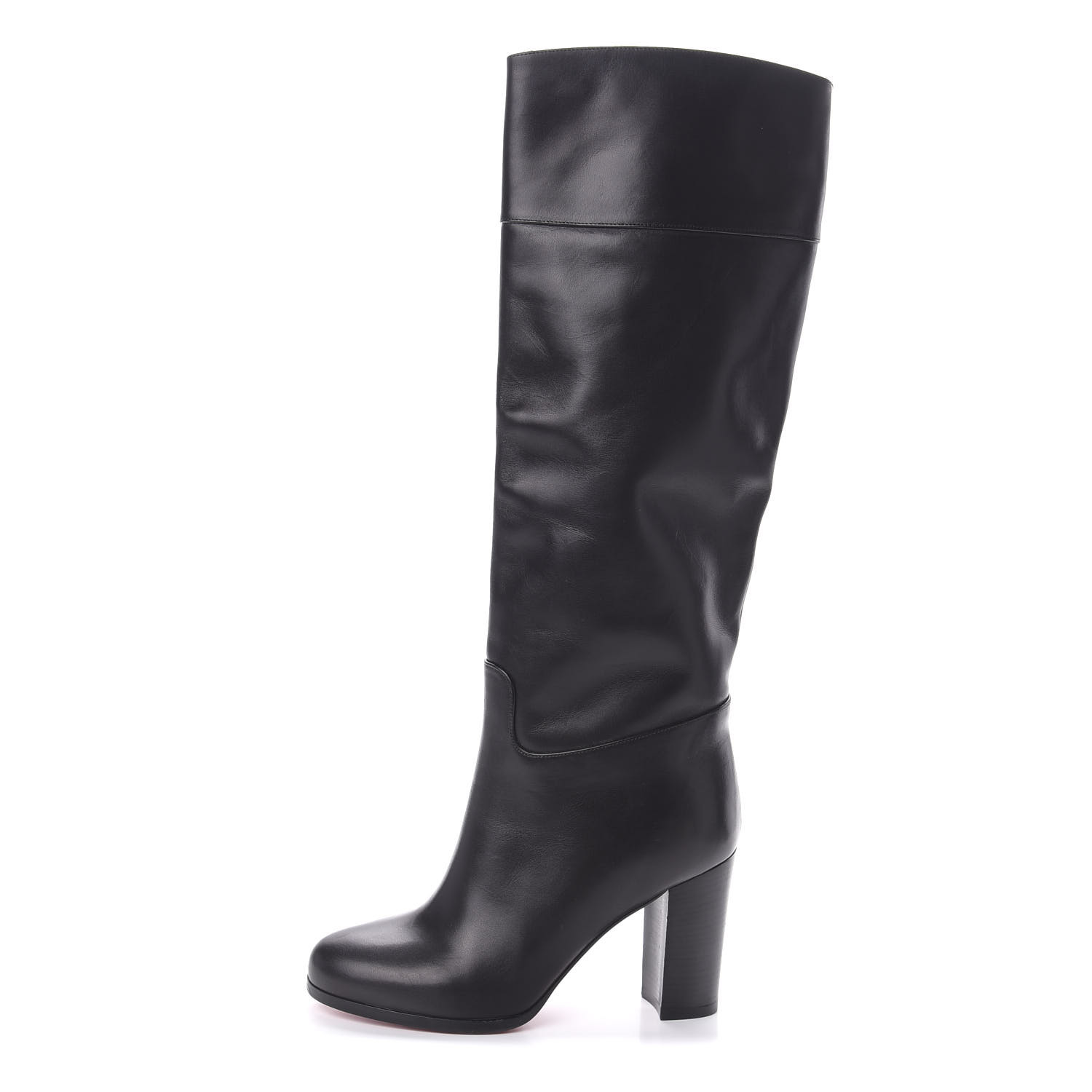 CHRISTIAN LOUBOUTIN Calfskin Dartata 70 Tall Boots 35.5 Black ... CHRISTIAN LOUBOUTIN Calfskin Dartata 70 Tall Boots 35.5 Black ...