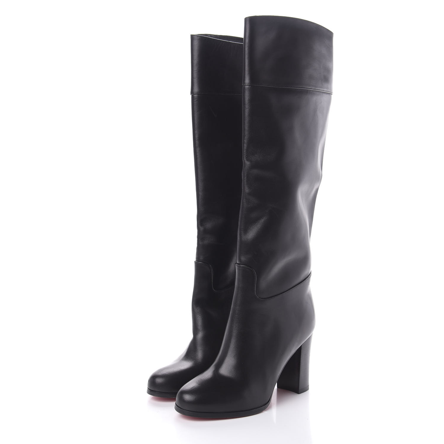 CHRISTIAN LOUBOUTIN Calfskin Dartata 70 Tall Boots 35.5 Black ... CHRISTIAN LOUBOUTIN Calfskin Dartata 70 Tall Boots 35.5 Black ...