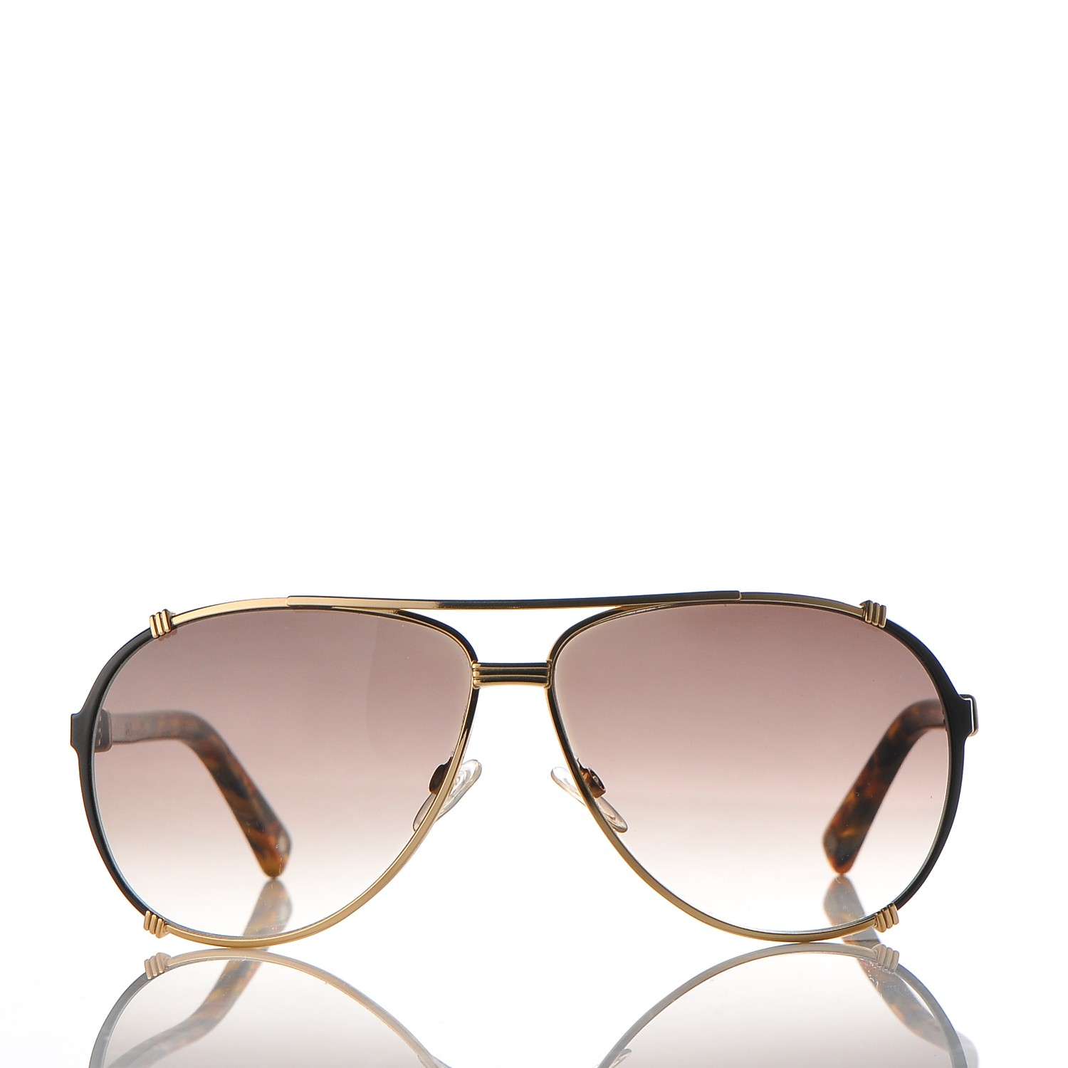 CHRISTIAN DIOR Chicago 2 Aviator Sunglasses Gold Grey 187401