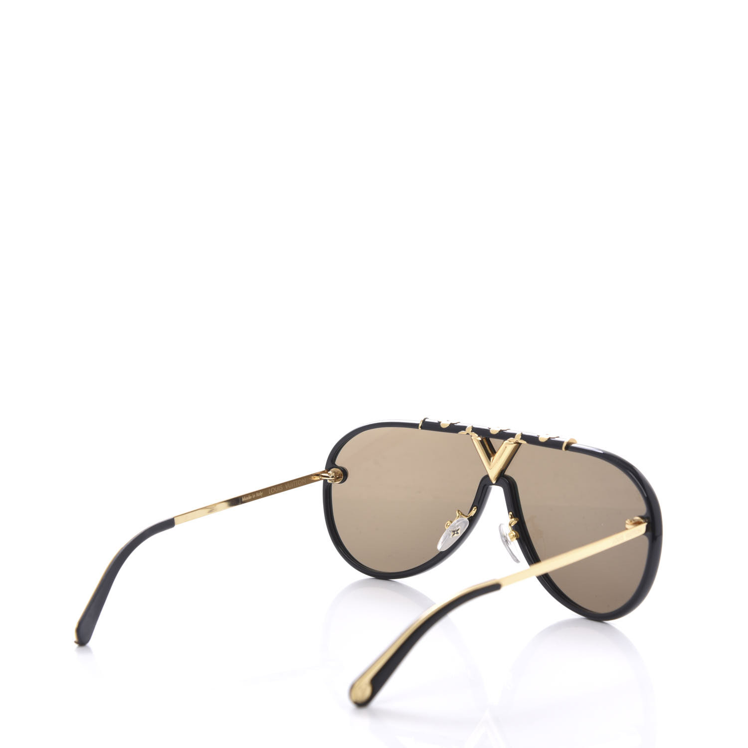 louis-vuitton sunglasses men mascot black and gold