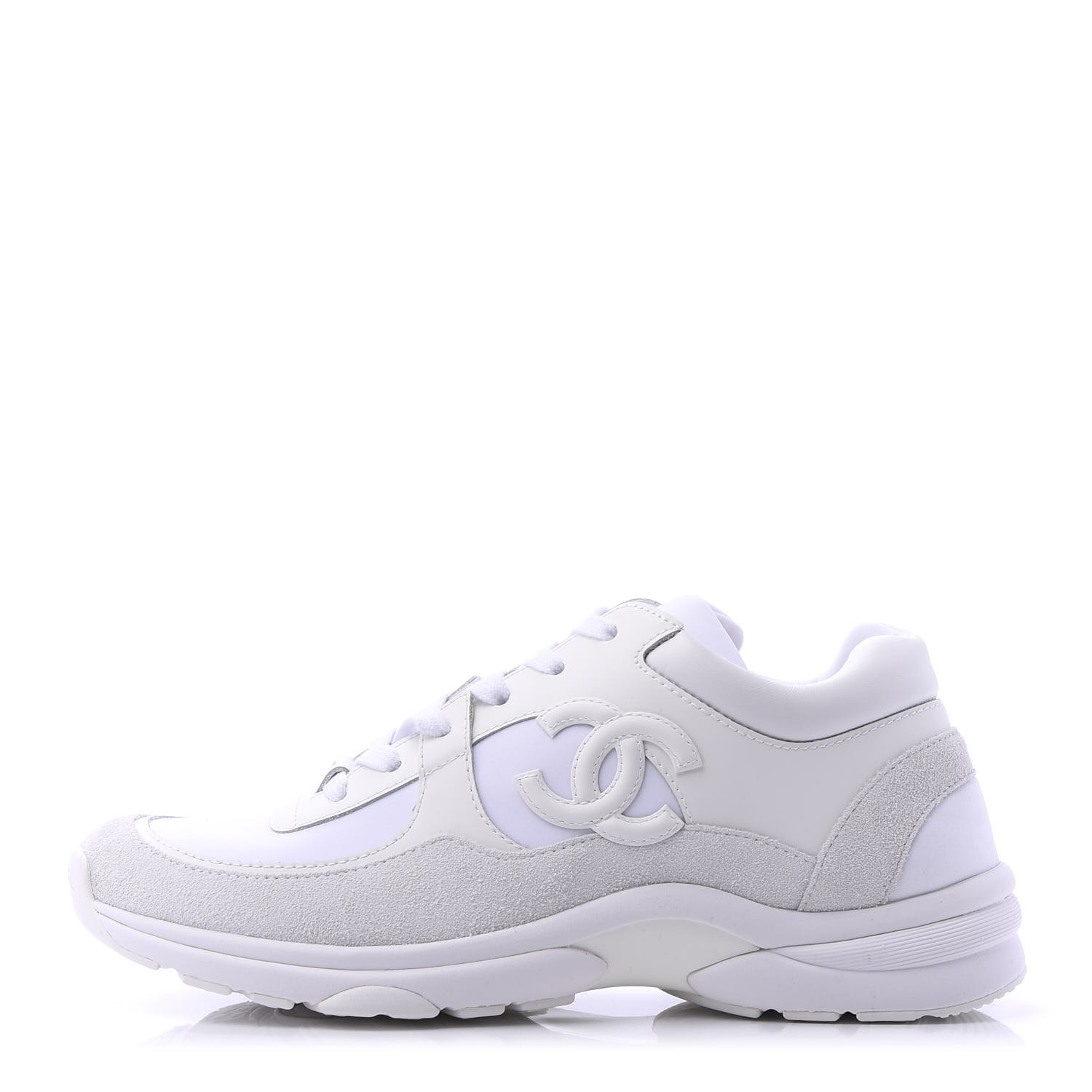 chanel calfskin womens logo sneakers