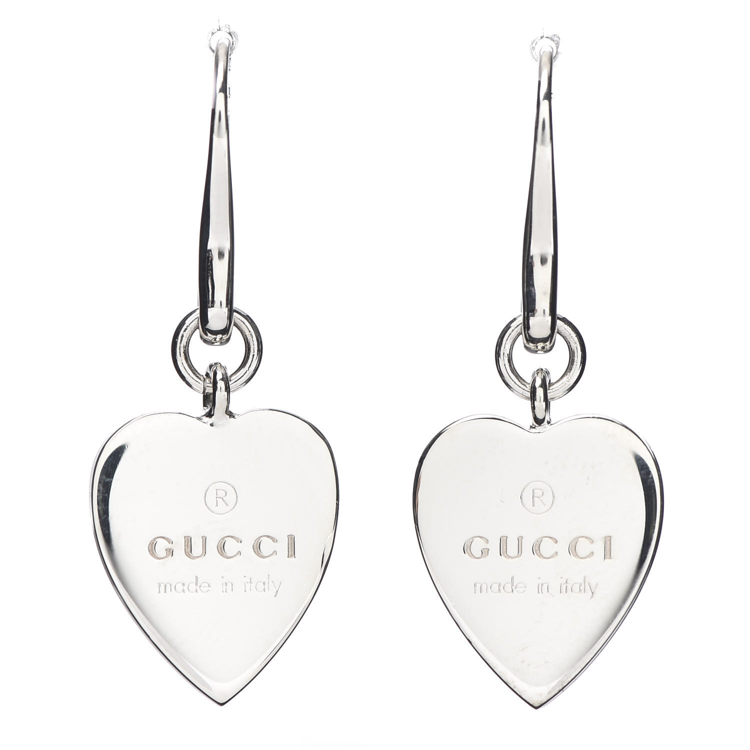 gucci heart drop earrings