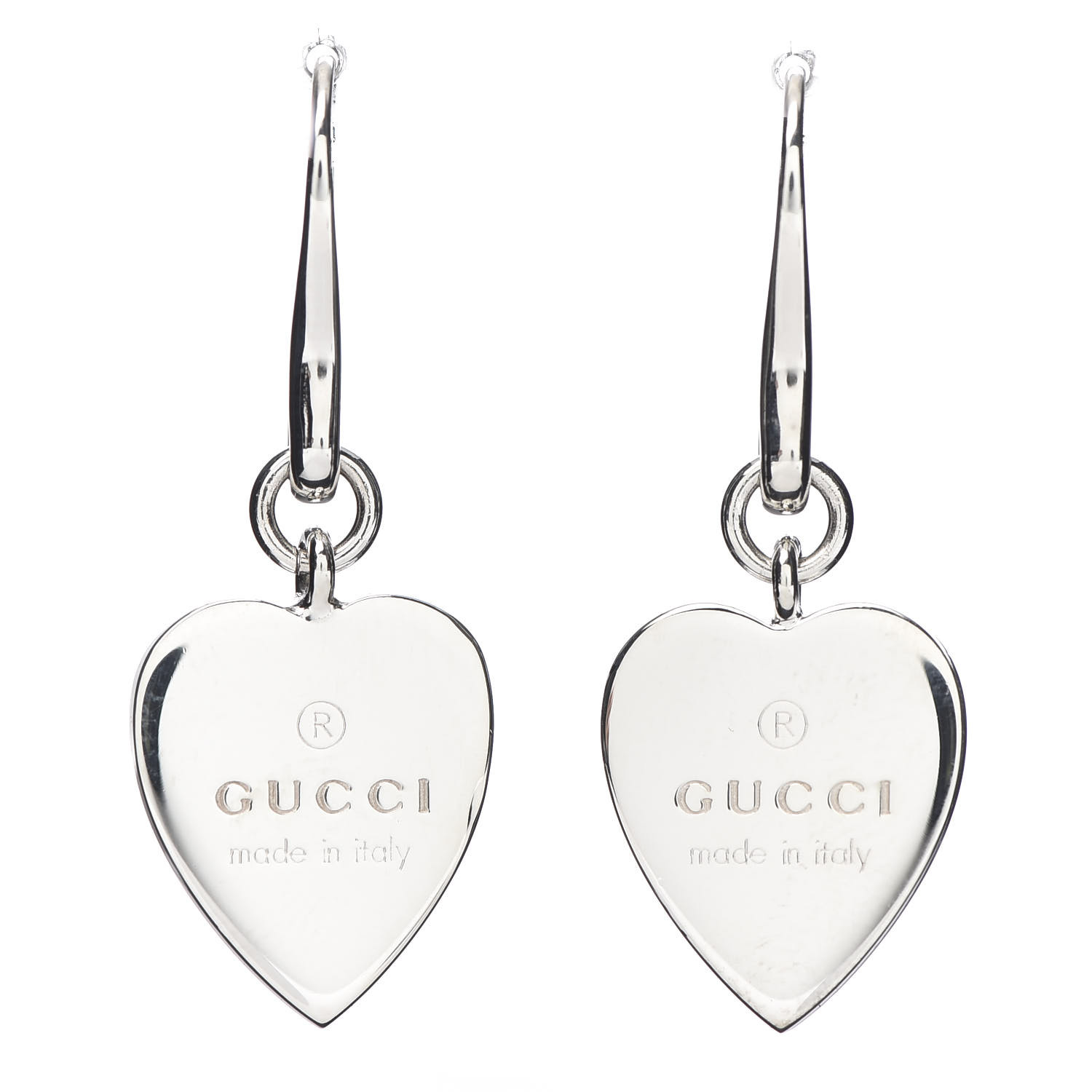 gucci heart dangle earrings