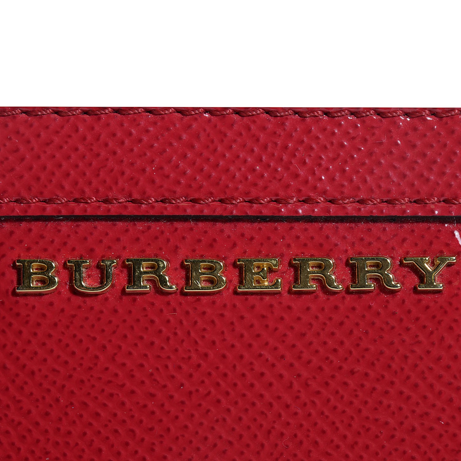 BURBERRY Patent London Compact Wallet Red 101448 | FASHIONPHILE