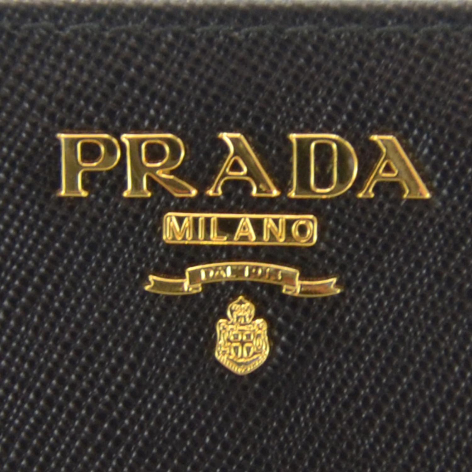 PRADA Saffiano Metal Continental Wallet Nero Black 35550