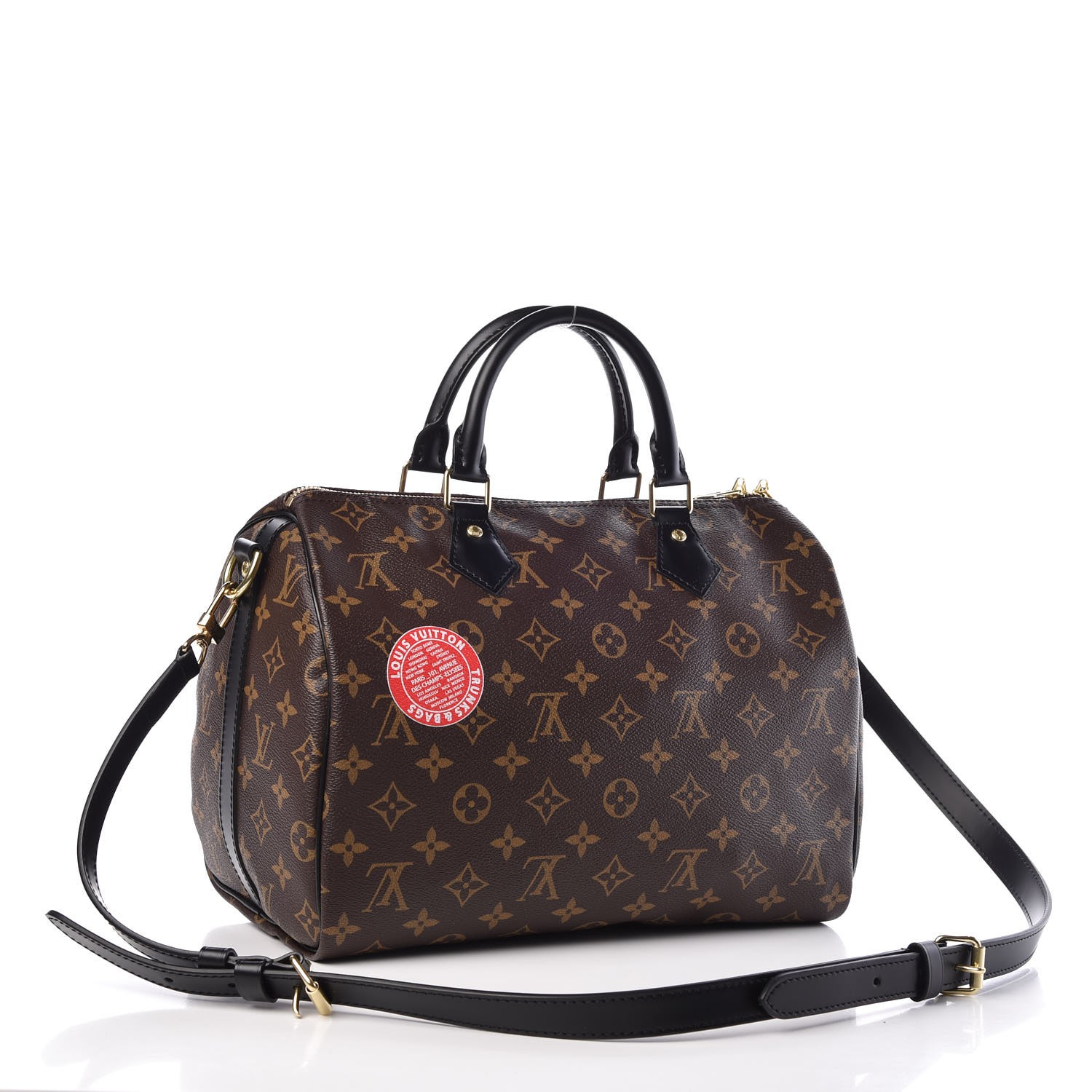 LOUIS VUITTON Monogram My World Tour Speedy Bandouliere 30 Black 932703