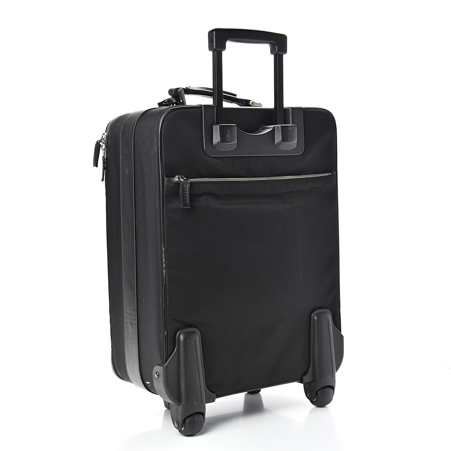 PRADA Tessuto Nylon Saffiano Trolley Luggage Black 535115