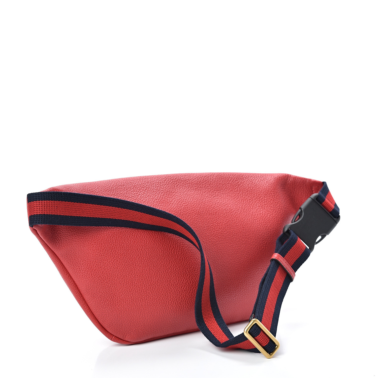 GUCCI Grained Calfskin Gucci Print Belt Bag Hibiscus Red 533132