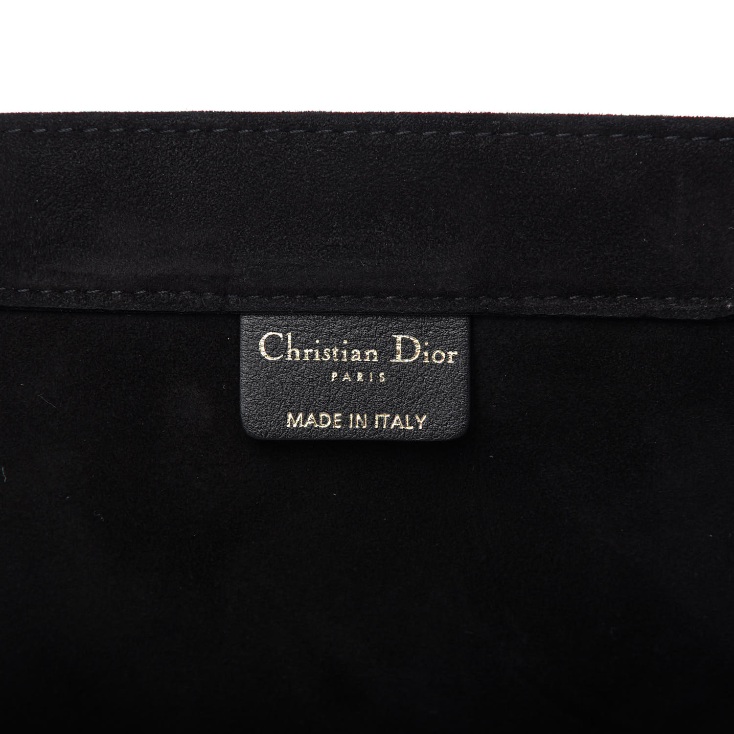 CHRISTIAN DIOR Suede Floral Hand Painted Book Tote Black 764855 