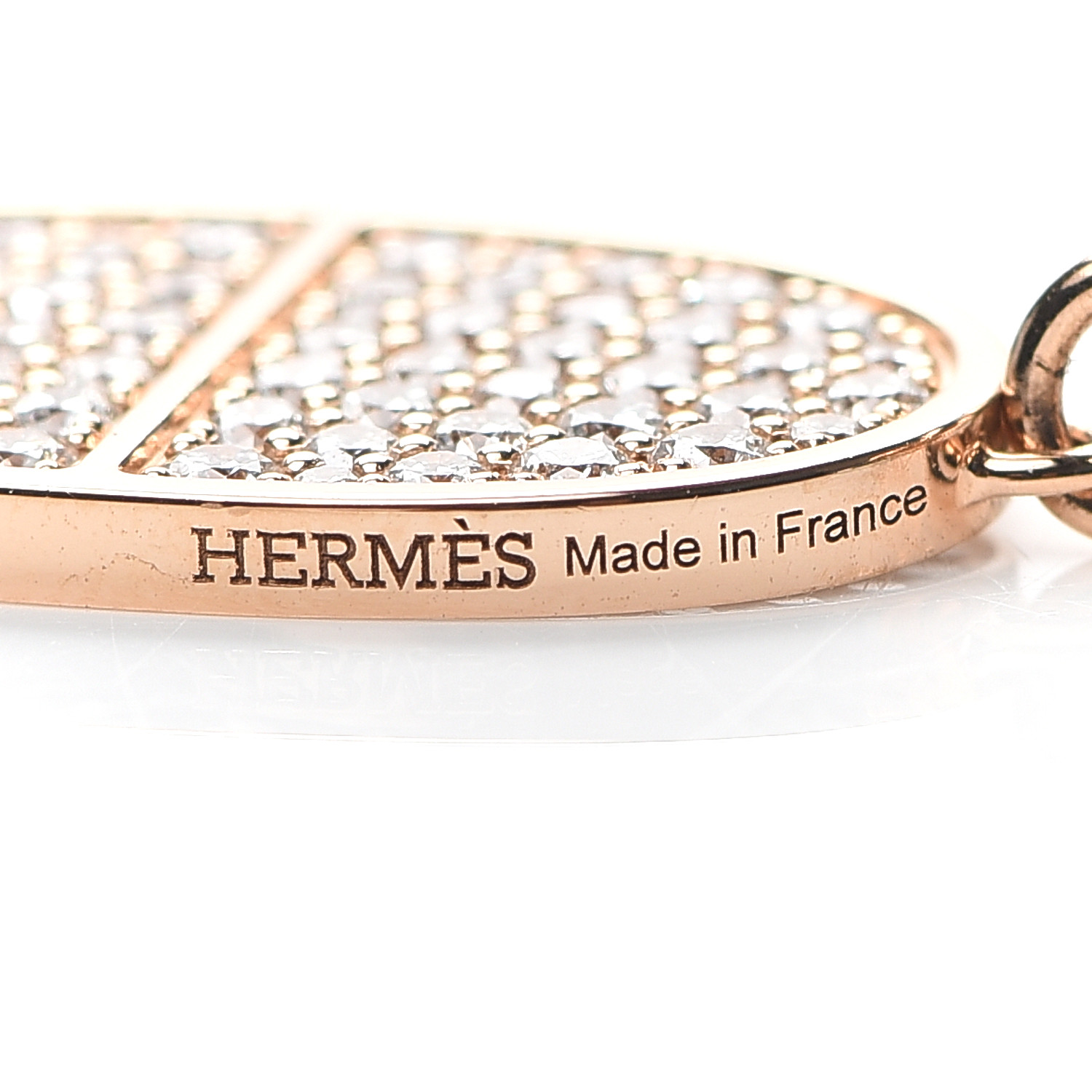 HERMES 18K Rose Gold Diamond Chaine D'Ancre Verso Earrings | FASHIONPHILE