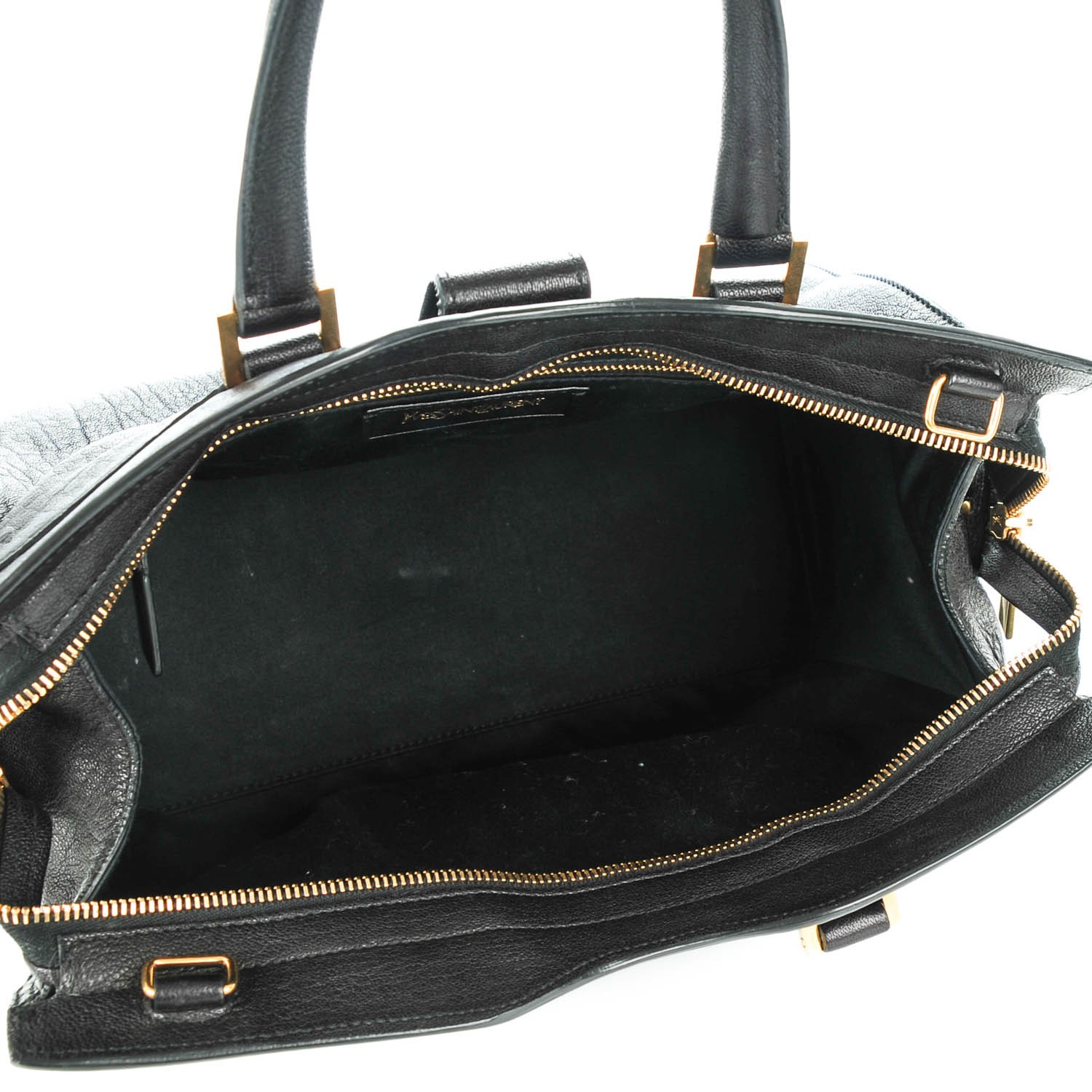 saint laurent mini pac pac in shearling and lambskin