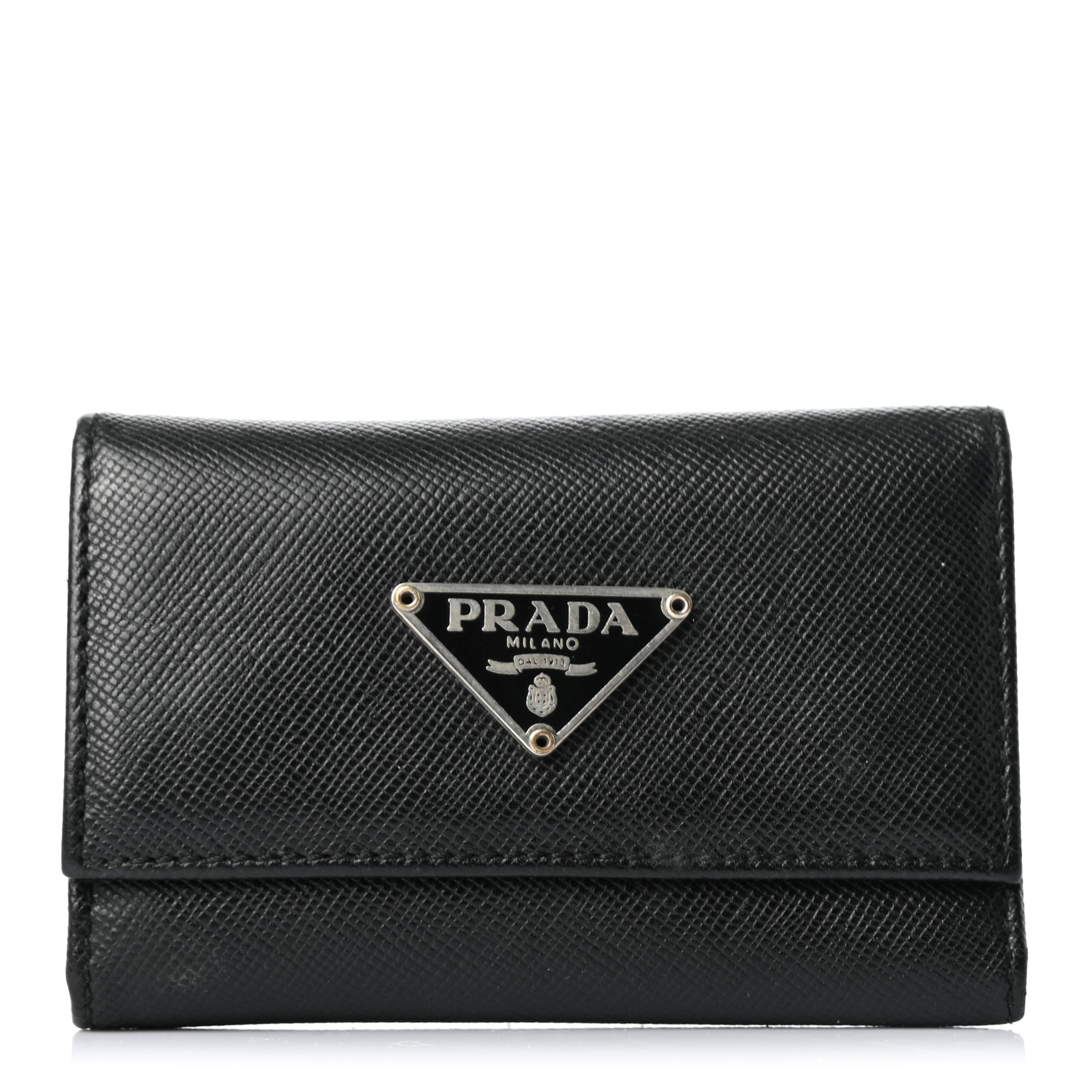 prada saffiano key pouch