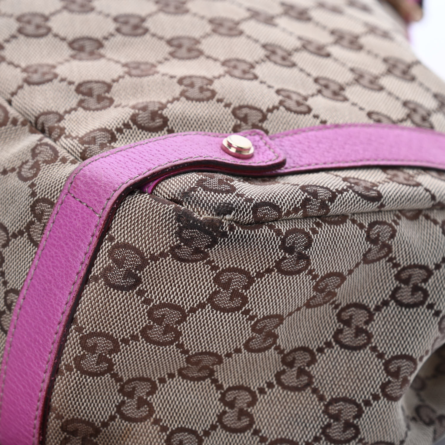 pink and brown gucci purse