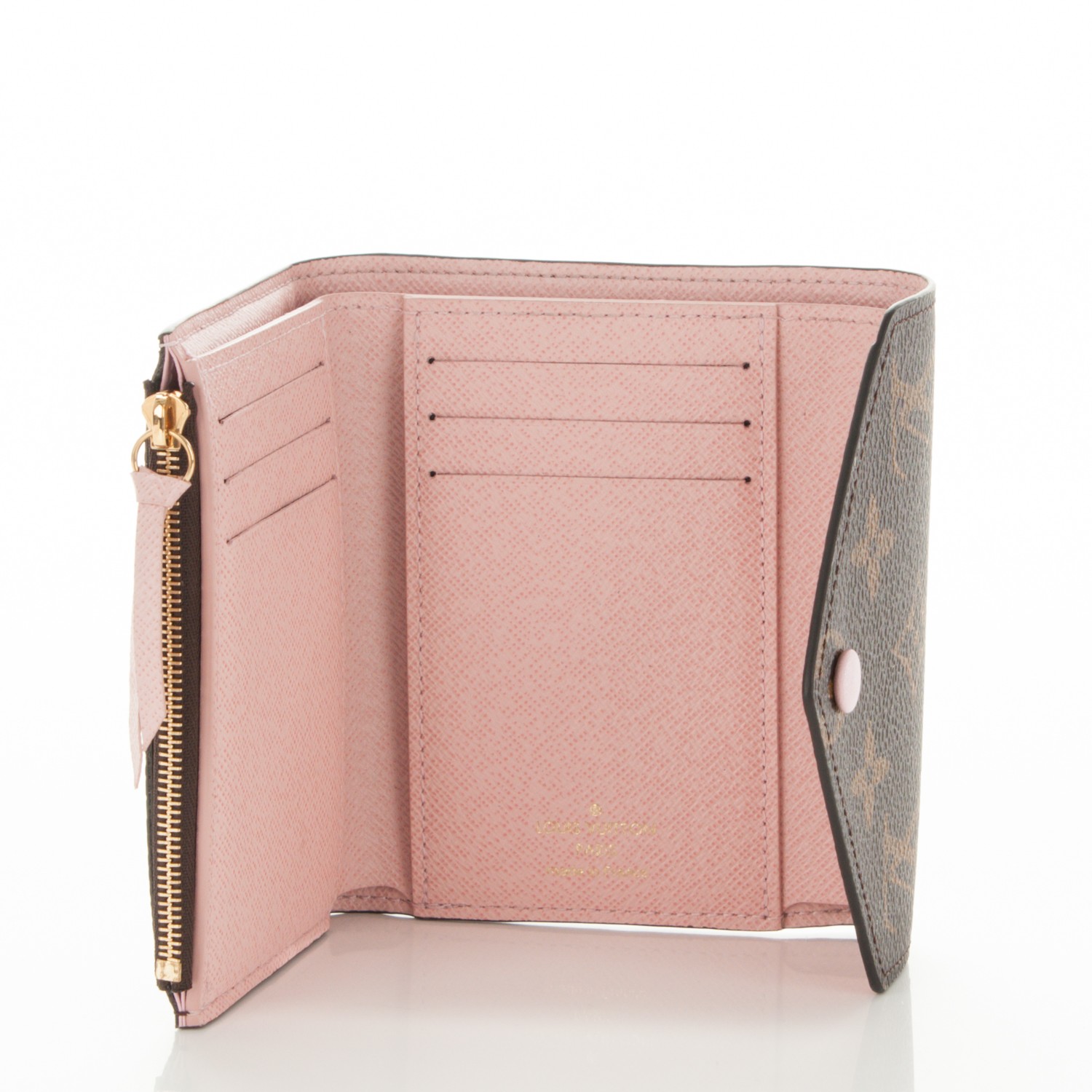 lv victorine wallet monogram LOUIS VUITTON Monogram Victorine Wallet Rose Ballerine 176459