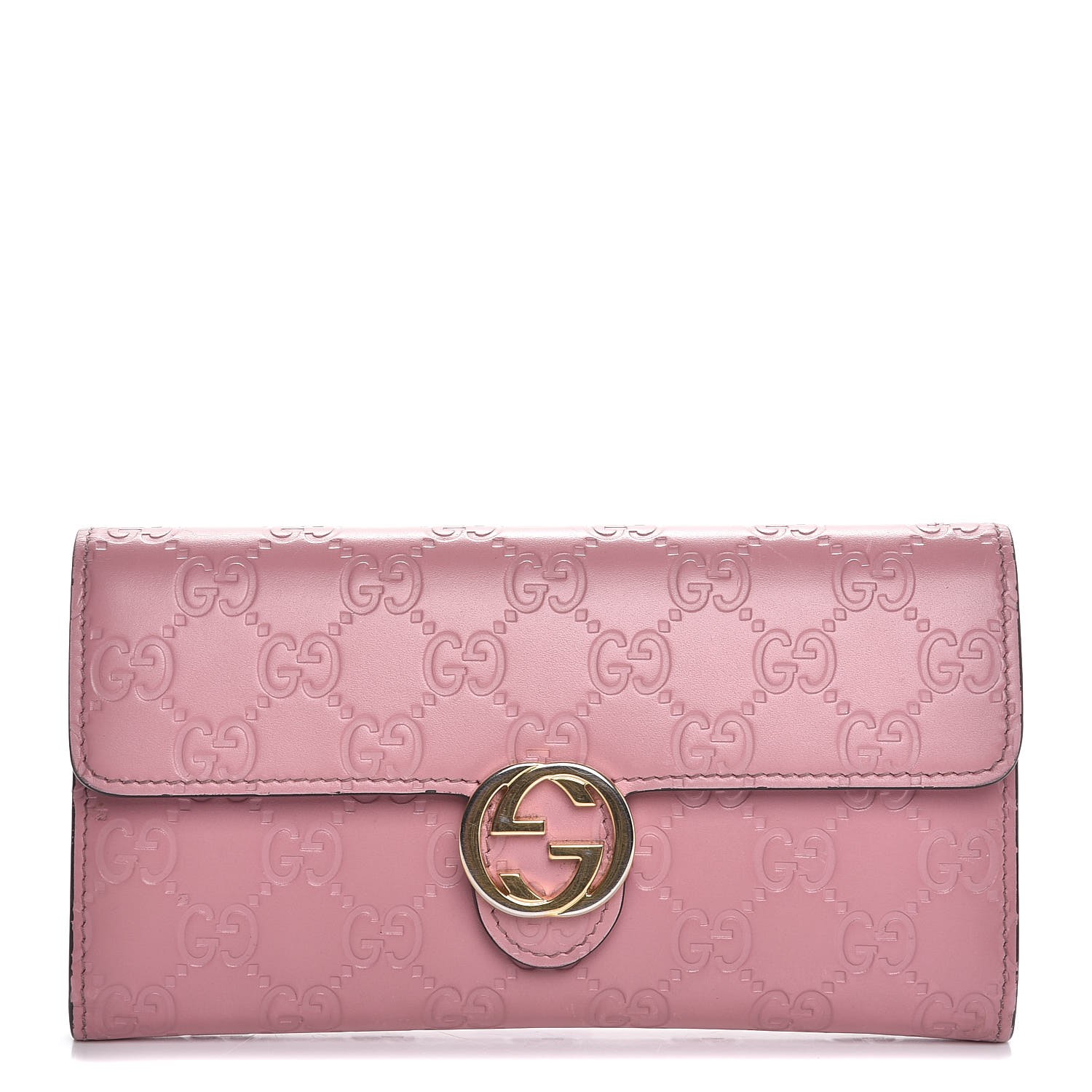 GUCCI Guccissima Icon Signature Wallet Light Pink 279911