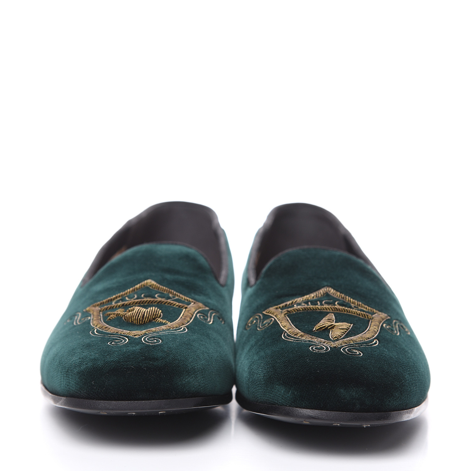 GUCCI Velvet Crest Embroidered Mens 