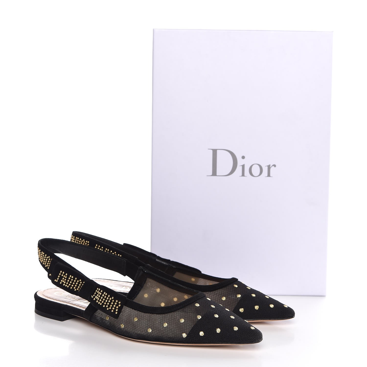 dior poème lace ballerina flat