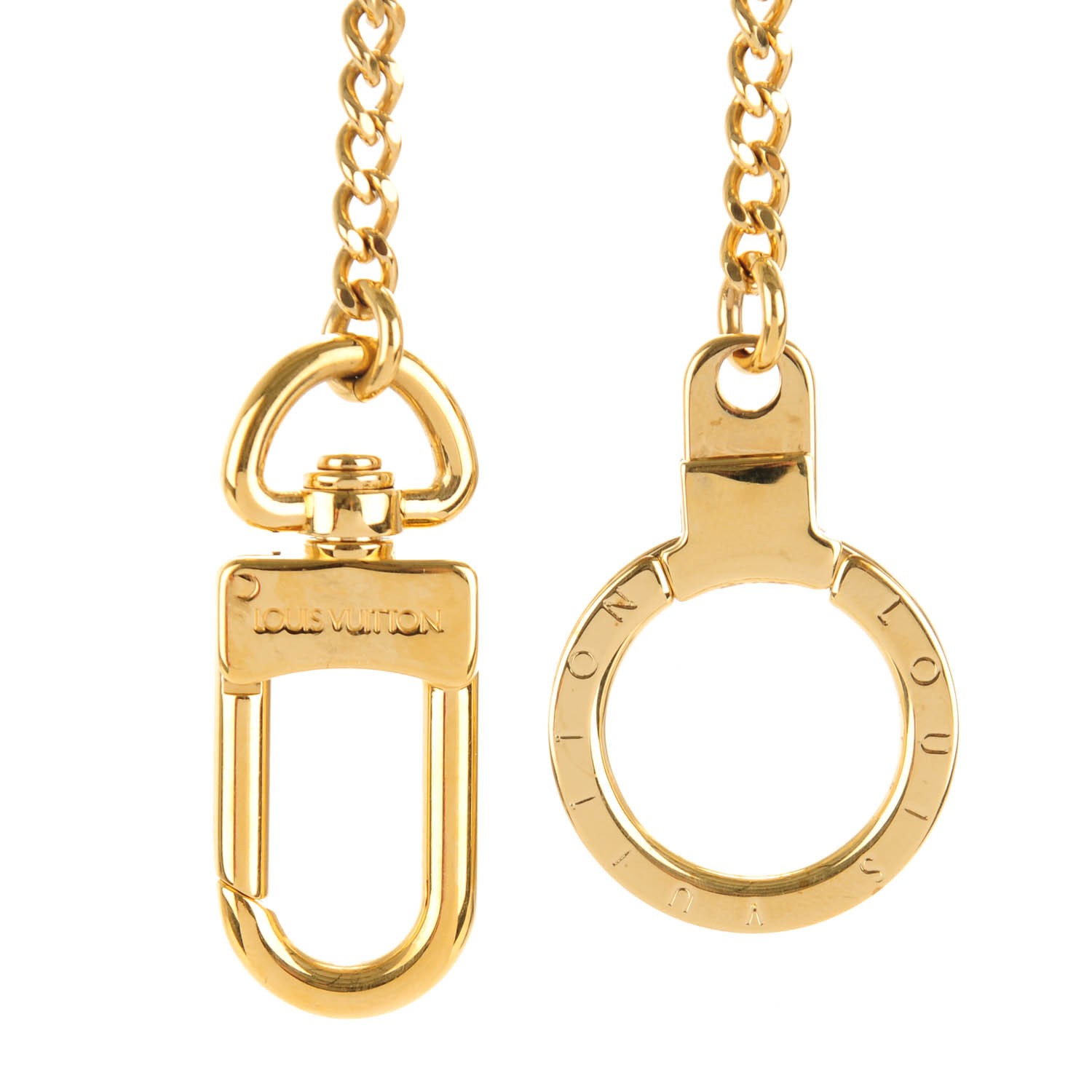 LOUIS VUITTON Pochette Extender Key Ring Chain Gold 162208