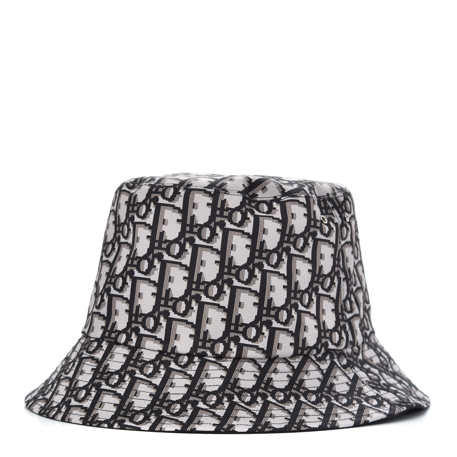 CHRISTIAN DIOR Polyester Cotton Oblique Teddy-D Brim Bucket Hat 58 ...