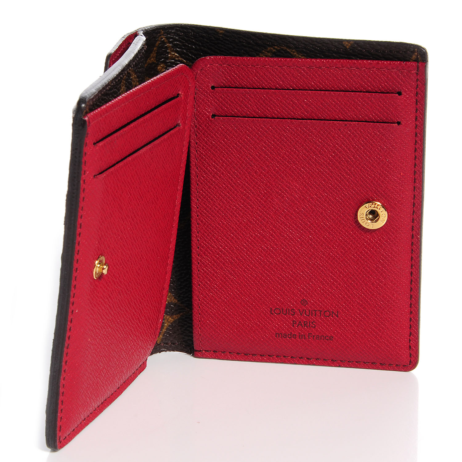 LOUIS VUITTON Monogram Compact Marie Wallet Rouge 71582