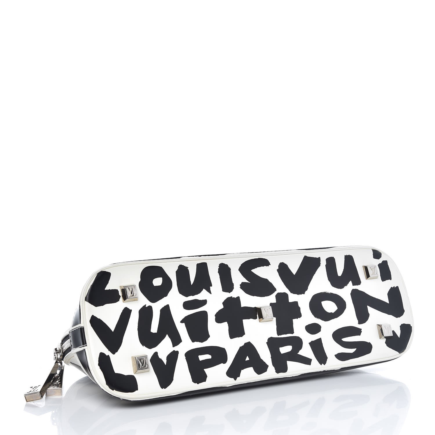 Vintage Louis Vuitton Graffiti Alma MM Bag Noir Black White (for