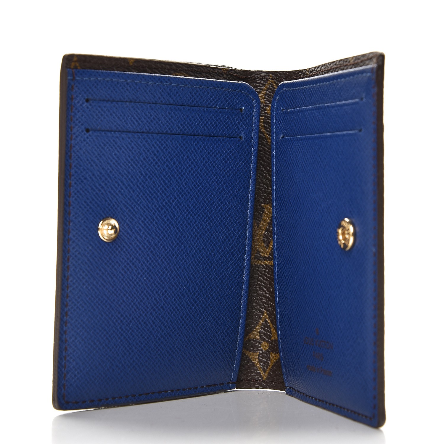 LOUIS VUITTON Monogram Compact Marie Wallet Blue 237476