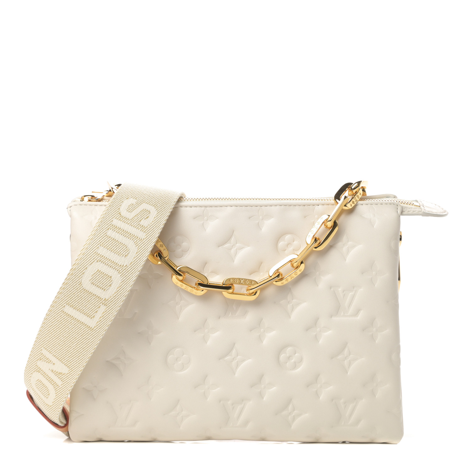 Louis Vuitton Lambskin Embossed Monogram Coussin Pm Cream 7603 Fashionphile Louis Vuitton Lambskin Embossed Monogram Coussin Pm Cream 7603 Fashionphile