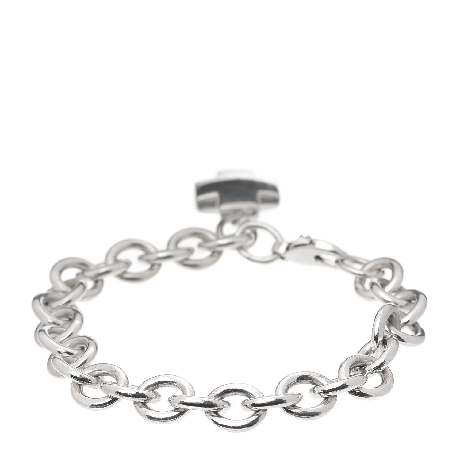 TIFFANY Sterling Silver Cross Charm Bracelet 731612 | FASHIONPHILE