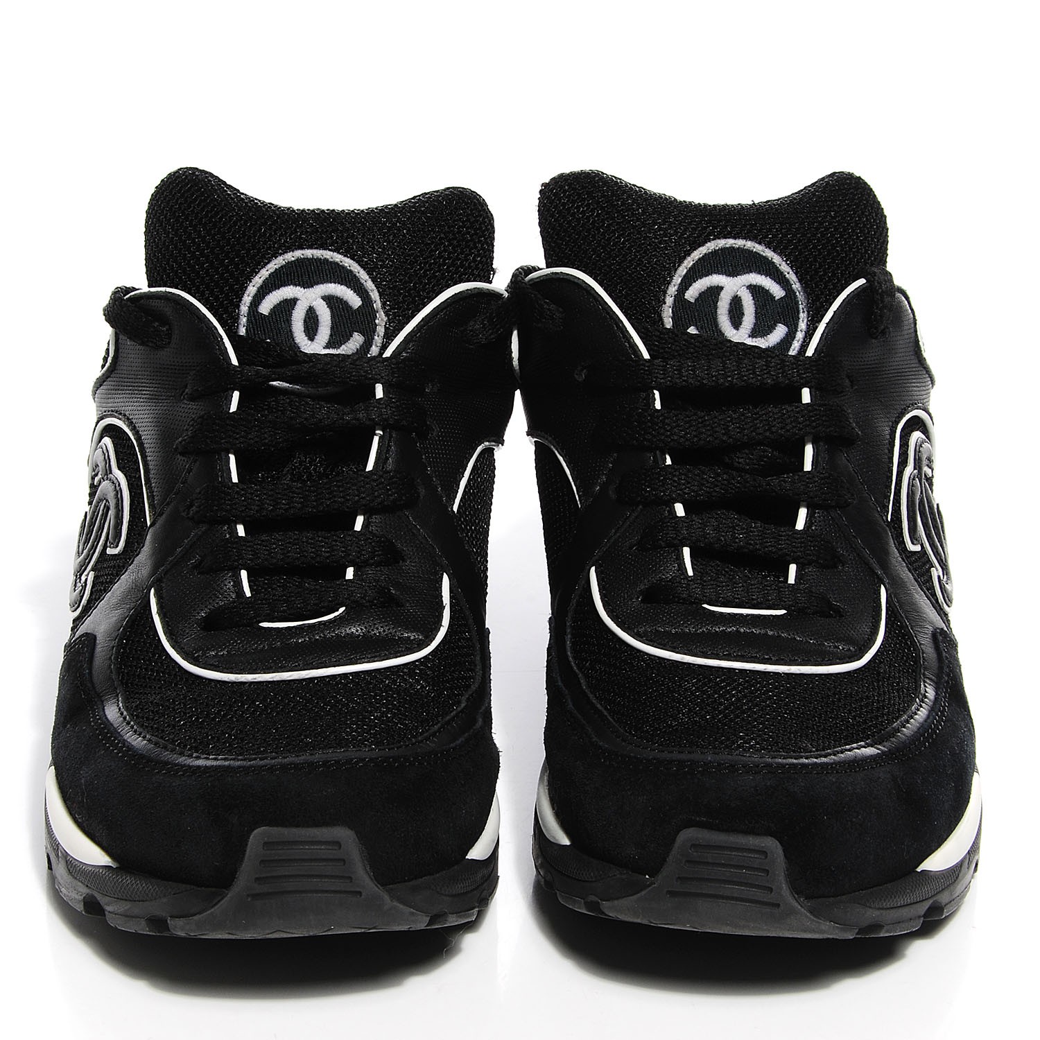 black and white chanel sneakers