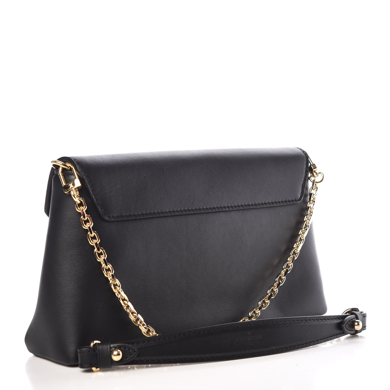 louis vuitton real or notes LOUIS VUITTON Calfskin Love Note Black 383452