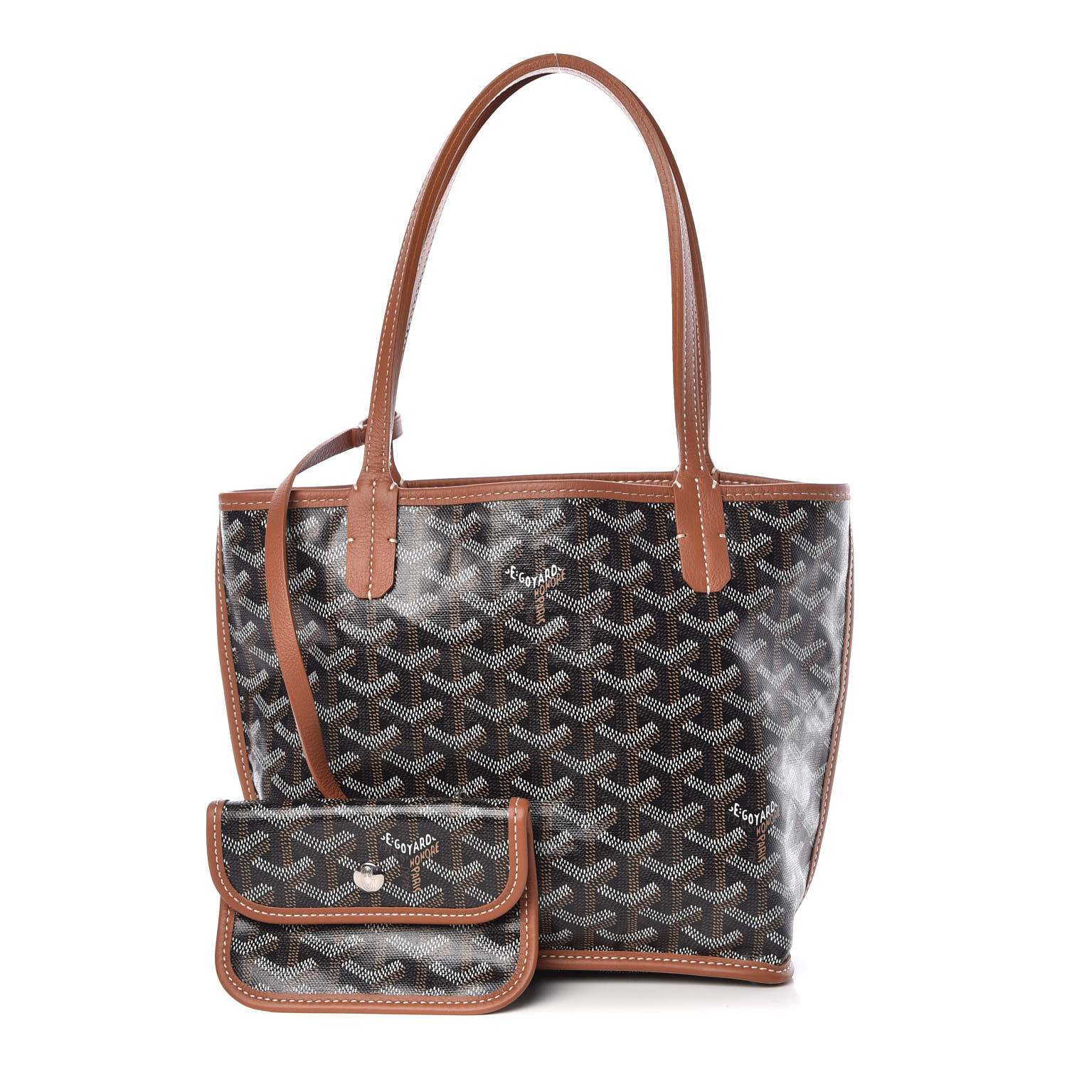 GOYARD Goyardine Reversible Mini Anjou Black Gold 383732