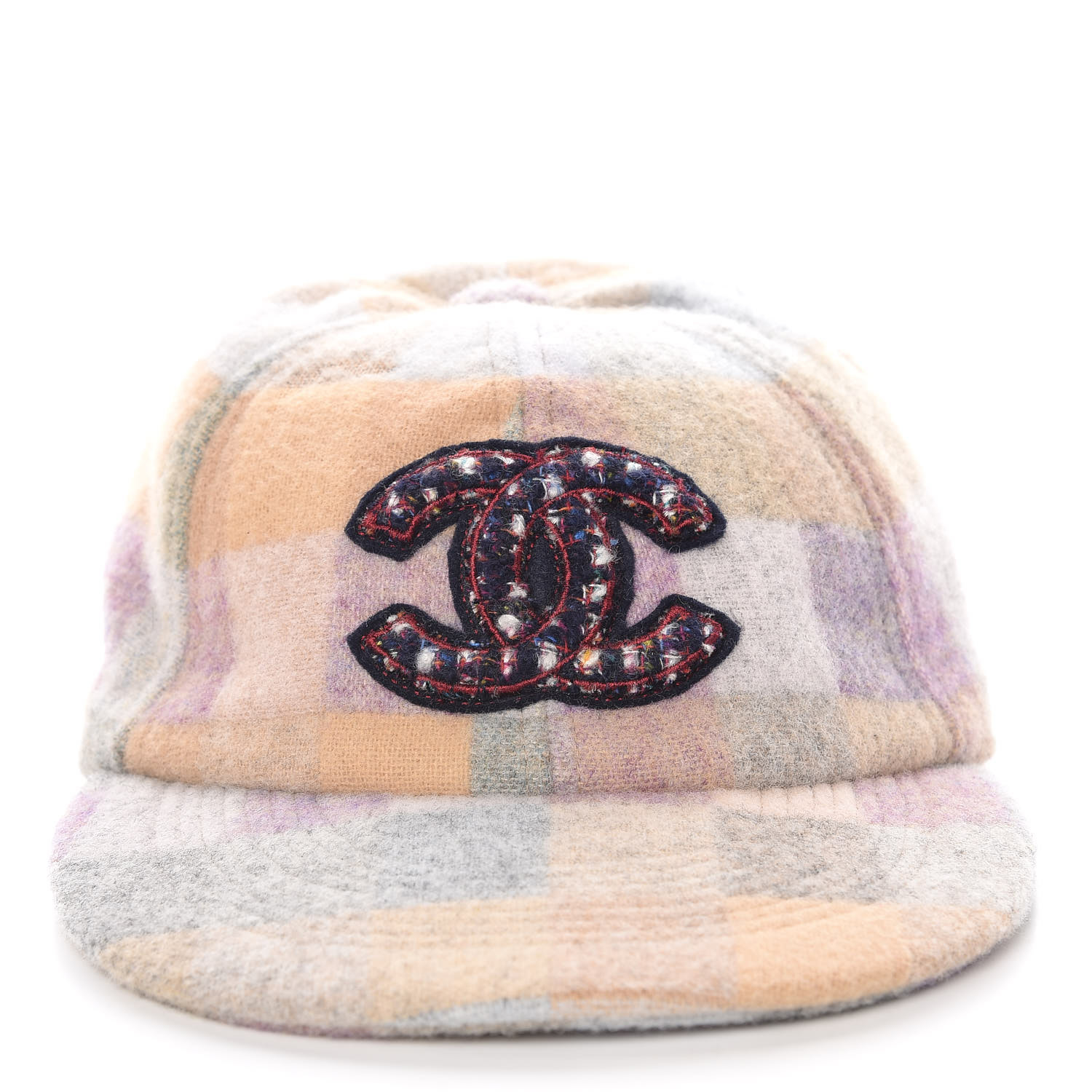 CHANEL Wool CC Cap Hat S Multicolor 383834