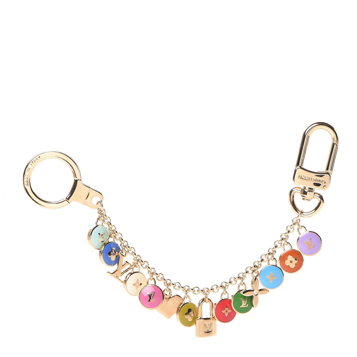 Louis Vuitton Pastilles Key Chain Bag Charm Multicolor