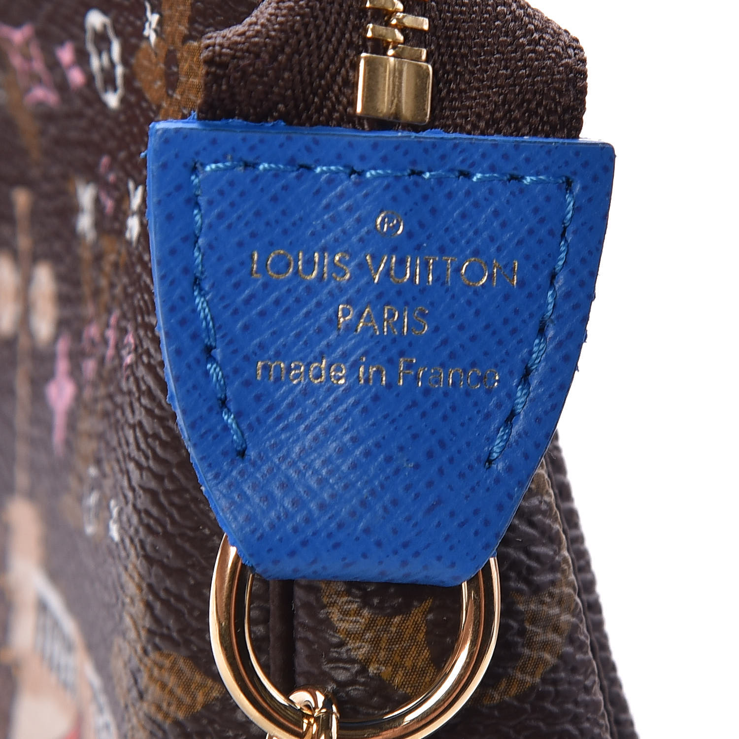 LOUIS VUITTON Monogram Vivienne Xmas Venice Mini Pochette Accessories Bleu 451165