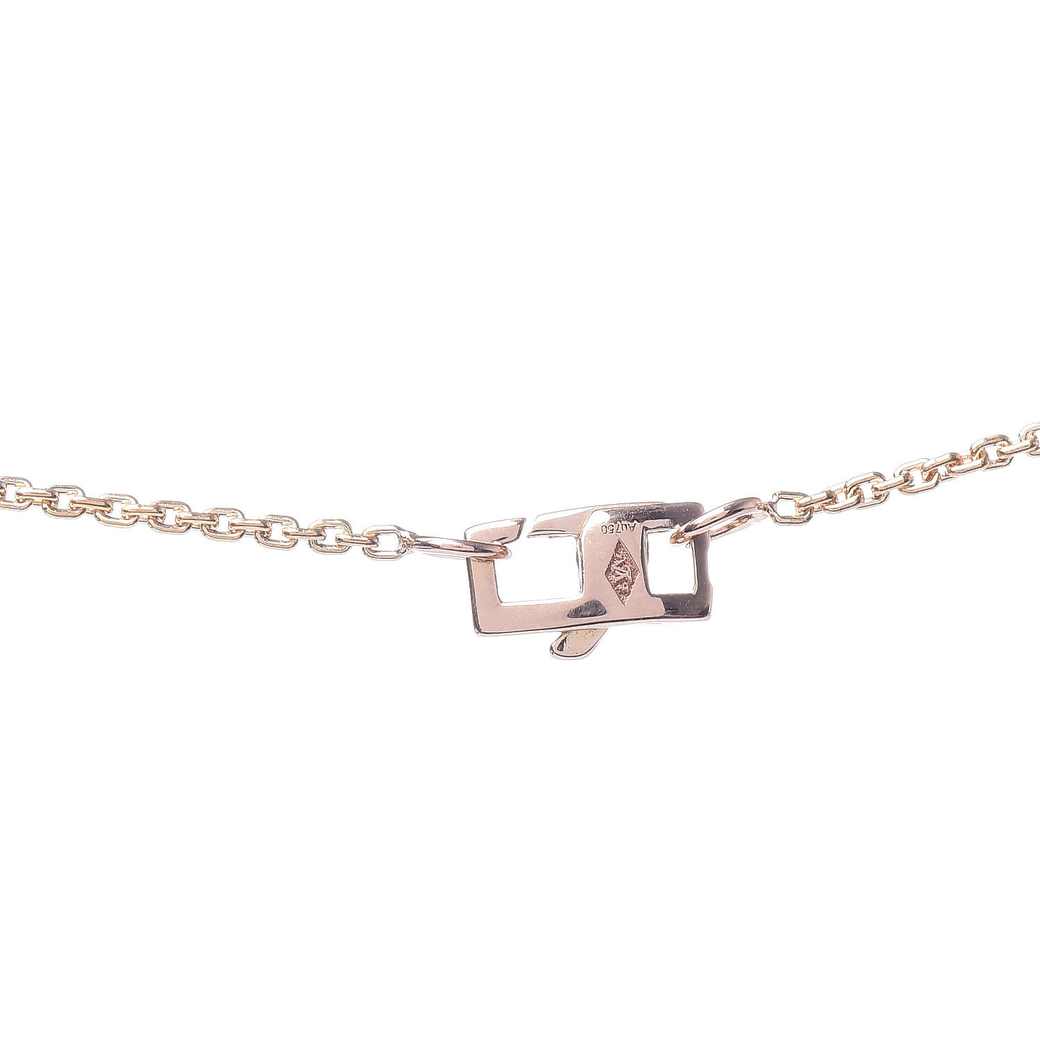 LOUIS VUITTON 18K Pink Gold Diamond Blossom BB Pendant Necklace 438215