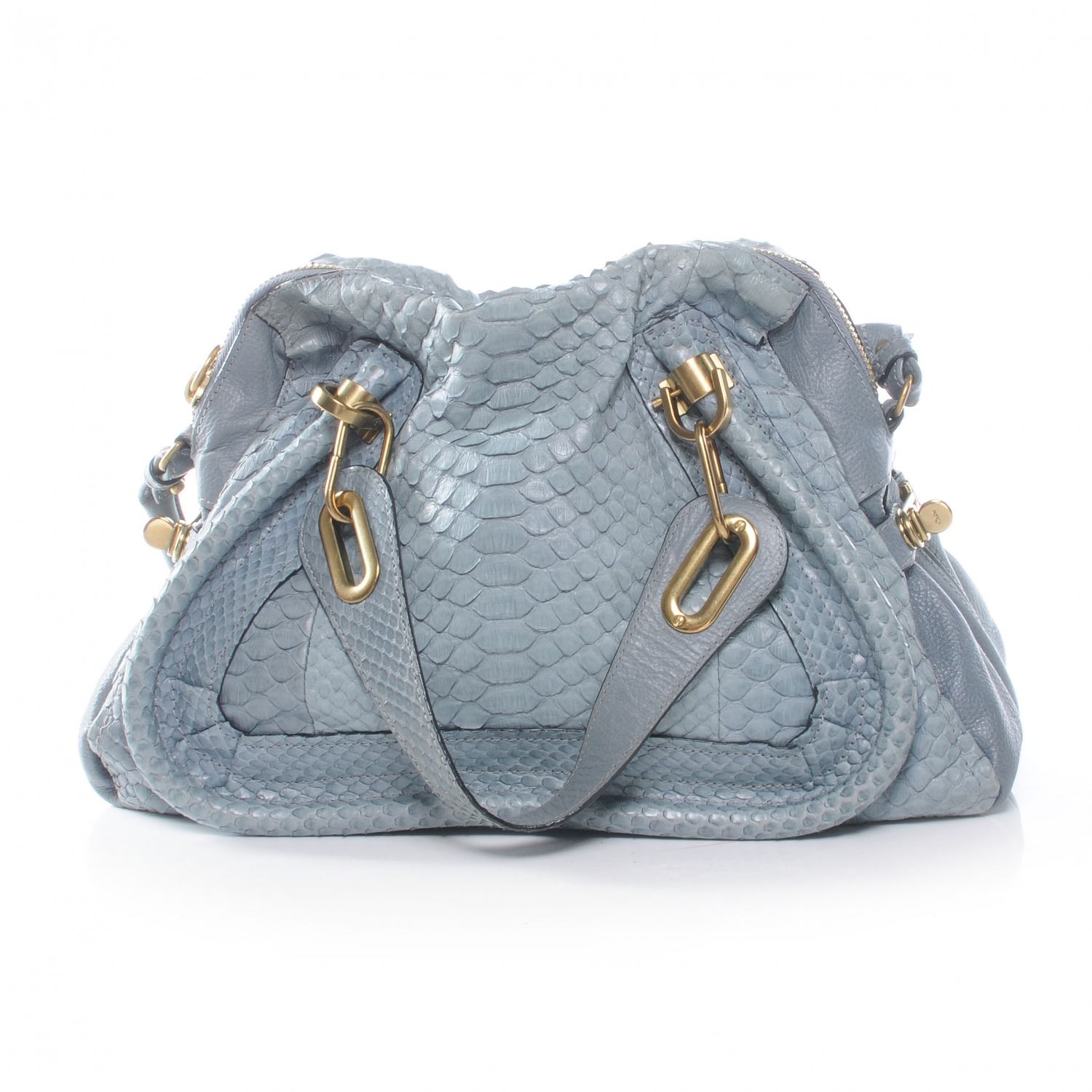 chloe python flats