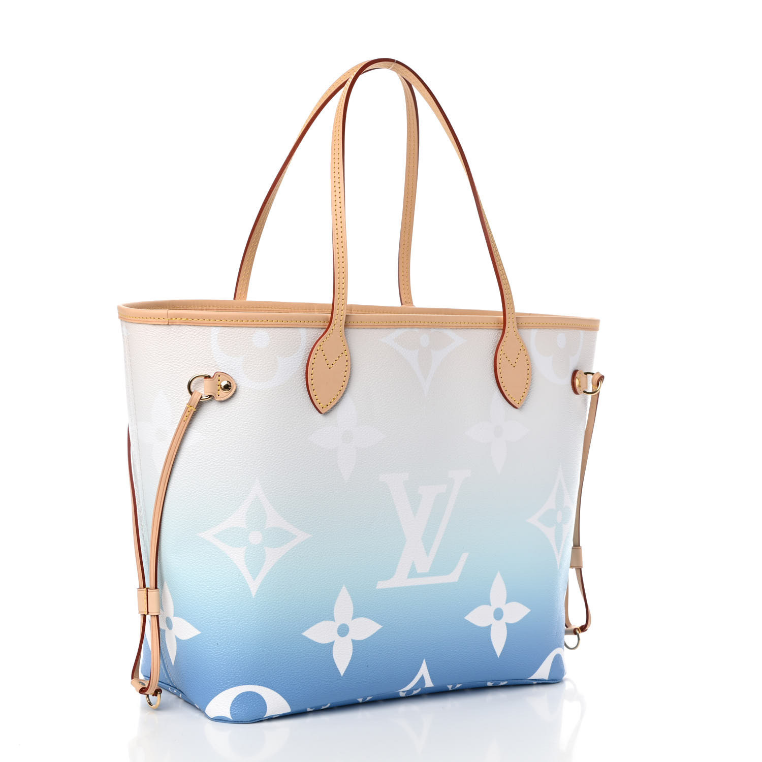 Louis Vuitton Blue Monogram By the Pool Neverfull MM Tote Bag 48lvs423