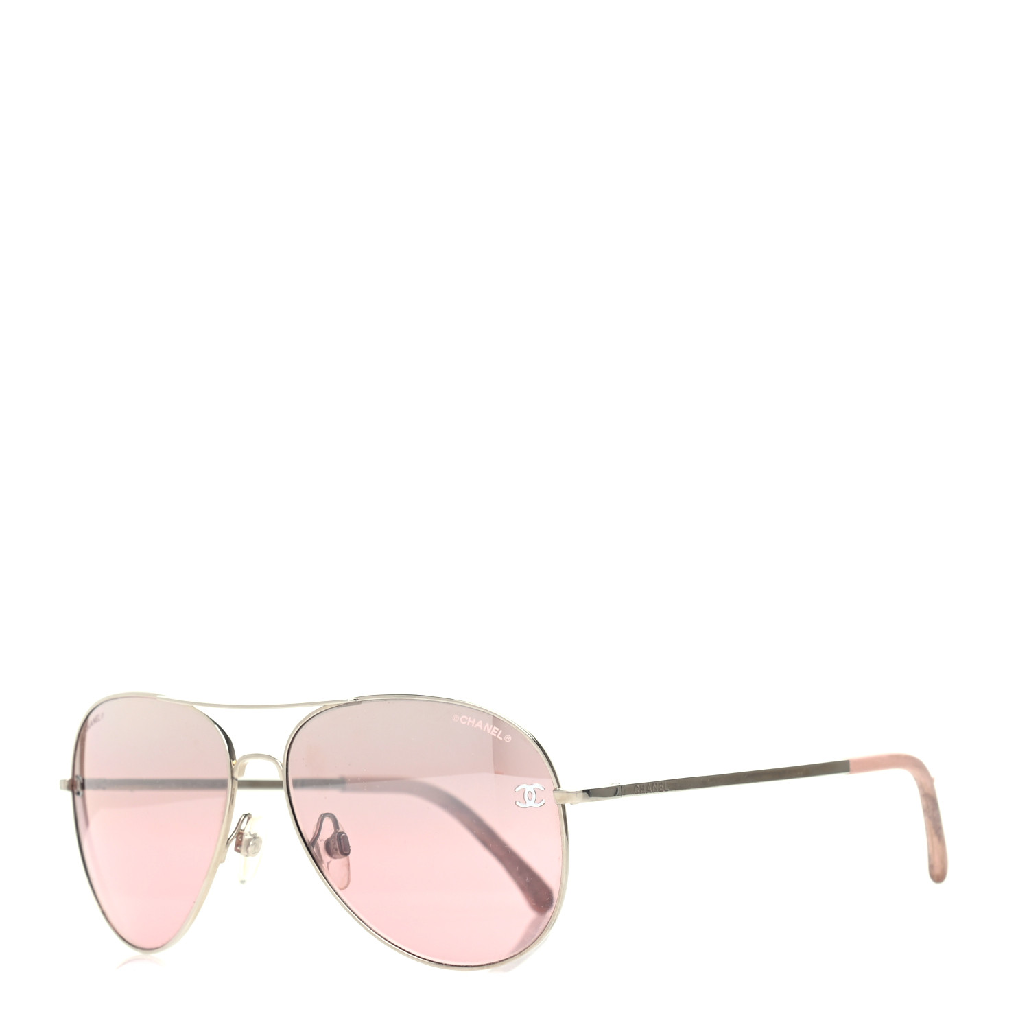 chanel pink aviator sunglasses