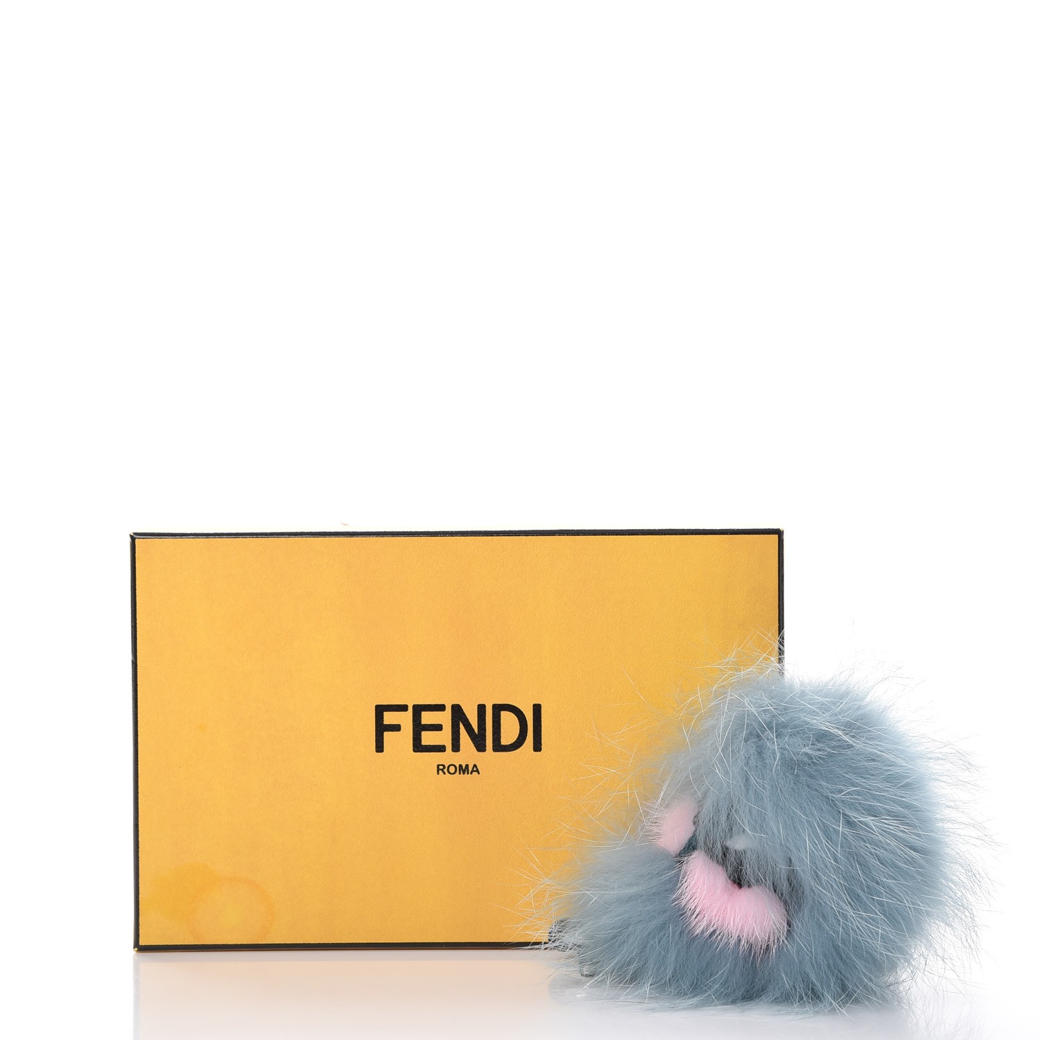 FENDI Fox Mink Rabbit Fur Mini Monster Bag Bug Charm Lagoon 250899 ...