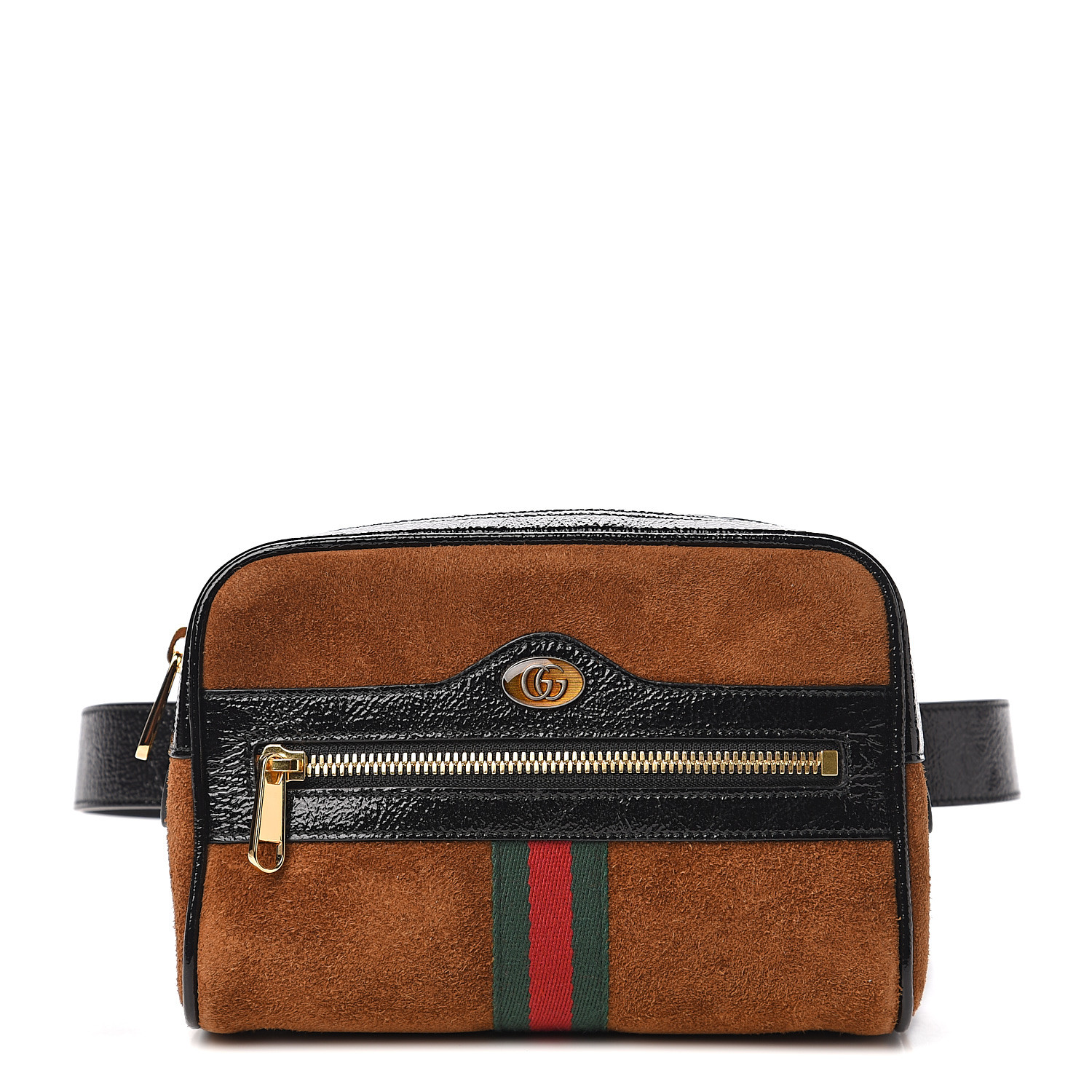 GUCCI Suede Small Ophidia Belt Bag 75 30 Brown 538198