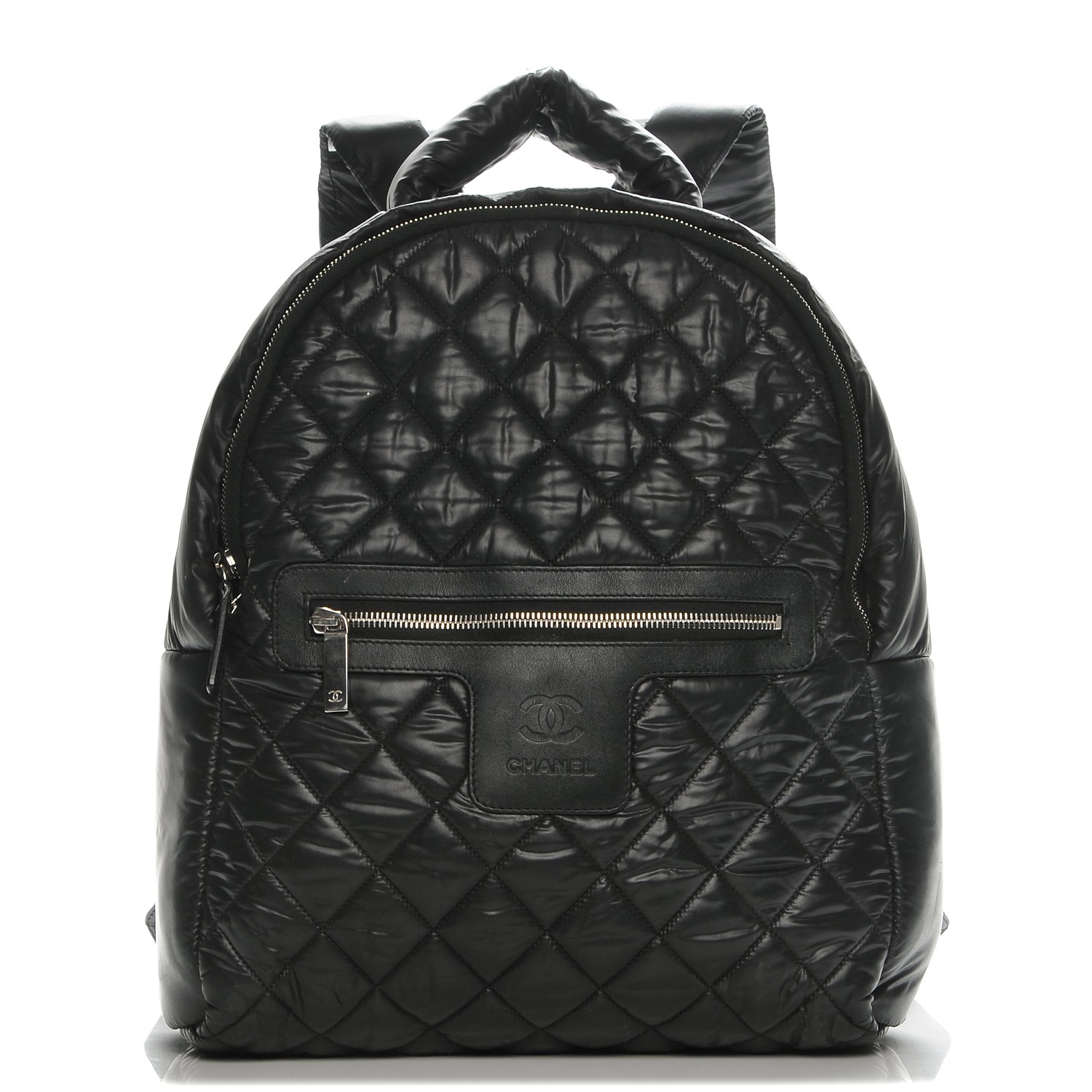 CHANEL Nylon Quilted Coco Cocoon Backpack Black 199930
